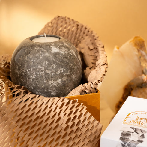 Sphere Tea Light Marble Candle Holder in three colours - Coastal Villa Homeware