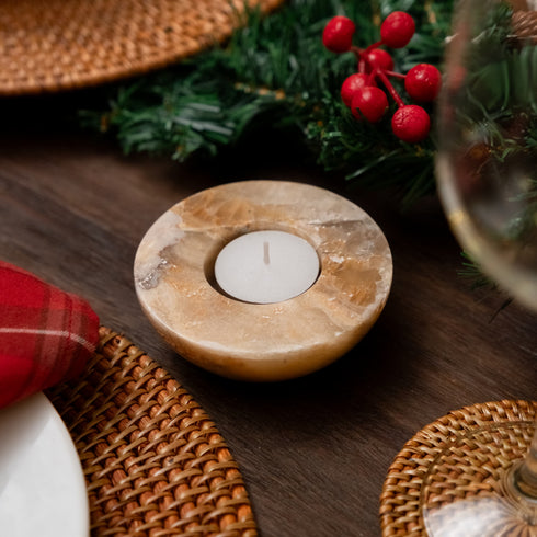 Halfmoon Tea Light Candle Holder 3 Different Colors - Coastal Villa Homeware