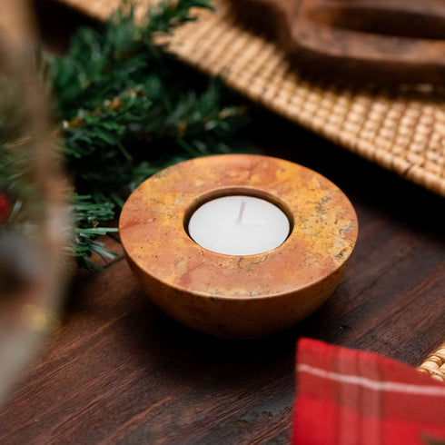 Halfmoon Tea Light Candle Holder 3 Different Colors - Coastal Villa Homeware