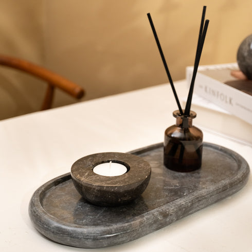 Halfmoon Tea Light Candle Holder 3 Different Colors - Coastal Villa Homeware