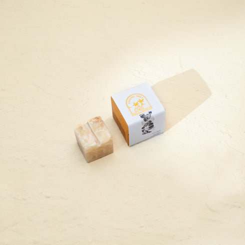 Photo Holder Handcrafted in Marble and Golden Onyx - Coastal Villa Homeware