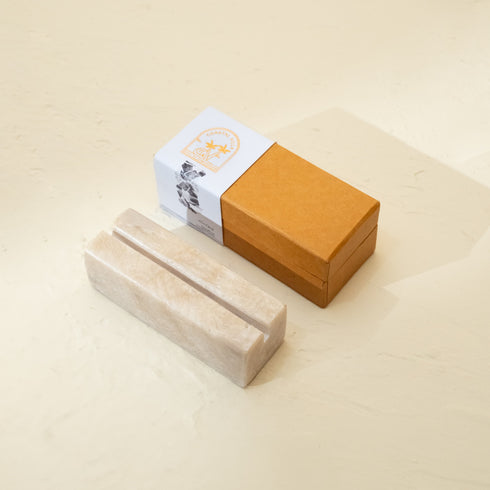 Photo Holder Handcrafted in Marble and Golden Onyx - Coastal Villa Homeware