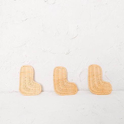 Rattan Christmas Tree Ornament Set - Coastal Villa Homeware