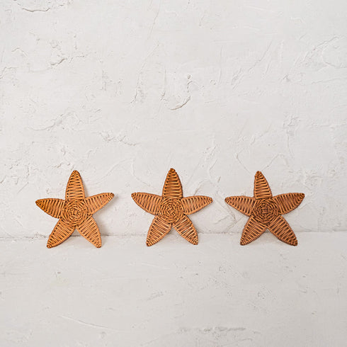 Rattan Christmas Tree Ornament Set - Coastal Villa Homeware