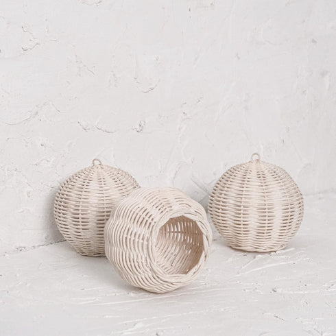 Rattan Christmas Ball - Christmas Tree Ornament - Coastal Villa Homeware
