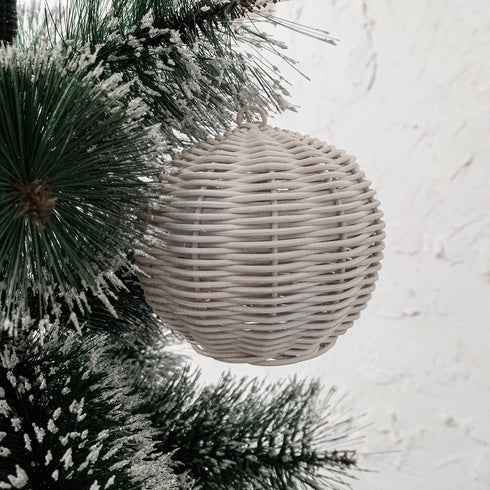 Rattan Christmas Ball - Christmas Tree Ornament - Coastal Villa Homeware