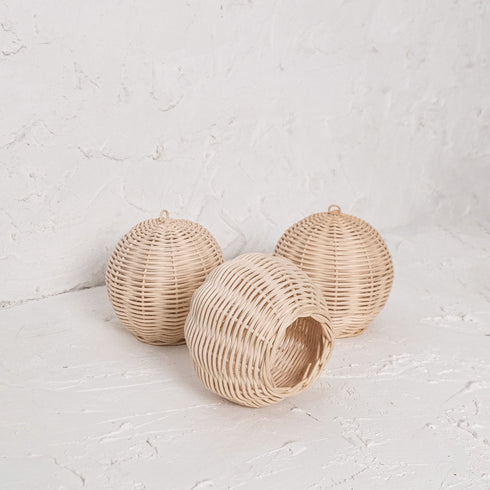 Rattan Christmas Ball - Christmas Tree Ornament - Coastal Villa Homeware