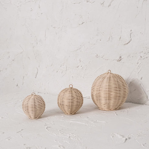 Rattan Christmas Ball - Christmas Tree Ornament - Coastal Villa Homeware