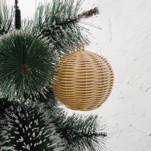 Rattan Christmas Ball - Christmas Tree Ornament - Coastal Villa Homeware