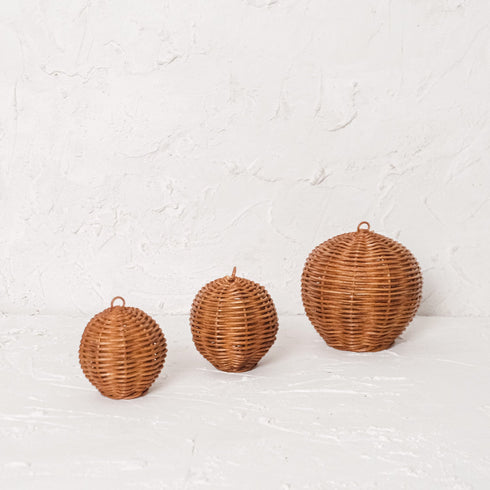 Rattan Christmas Ball - Christmas Tree Ornament - Coastal Villa Homeware