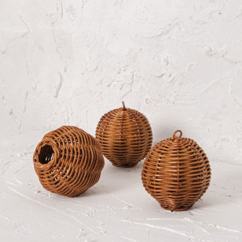 Rattan Christmas Ball - Christmas Tree Ornament - Coastal Villa Homeware