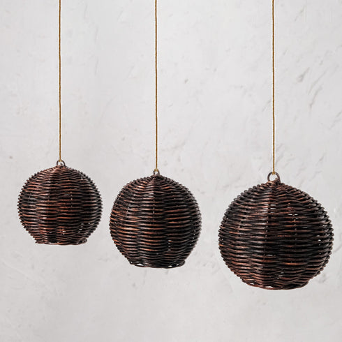 Rattan Christmas Ball - Christmas Tree Ornament - Coastal Villa Homeware