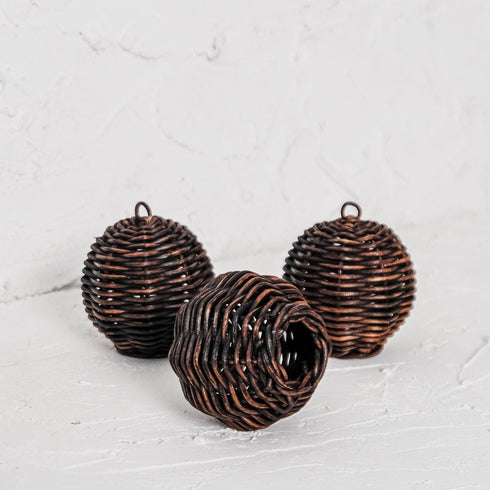 Rattan Christmas Ball - Christmas Tree Ornament - Coastal Villa Homeware