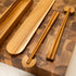 Wooden Chopstick with rest in three woods - Coastal Villa Homeware
