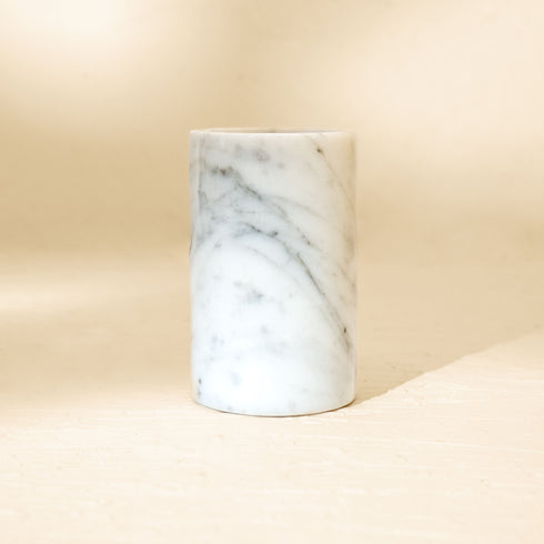 Marble Toothbrush Holder - Black and Beige - Coastal Villa Homeware