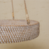 Handwoven Rattan Hanging Plant Basket – Single Tier with Metal Insert - Coastal Villa Homeware