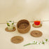Round Rattan Coaster with Holder - Coastal Villa Homeware