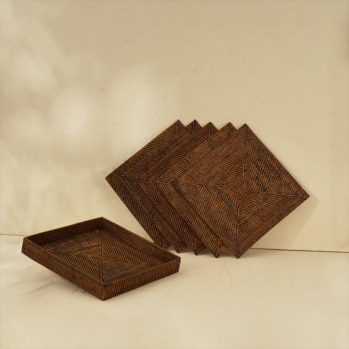 Square Placemat with Holder - Coastal Villa Homeware