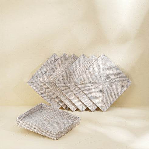 Square Placemat with Holder - Coastal Villa Homeware