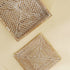 Square Rattan Coaster Set with Holder - Coastal Villa Homeware