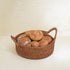 Small Rattan Round Basket with Handles - 4 colours - Coastal Villa Homeware