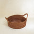 Small Rattan Round Basket with Handles - 4 colours - Coastal Villa Homeware