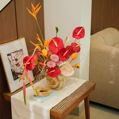 Large Onyx Marble Vase – Luxury Decorative Vase for Centerpieces & Living Room - Coastal Villa Homeware