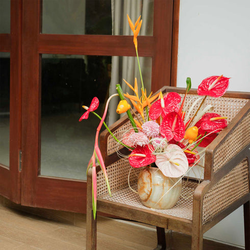 Large Onyx Marble Vase – Luxury Decorative Vase for Centerpieces & Living Room - Coastal Villa Homeware