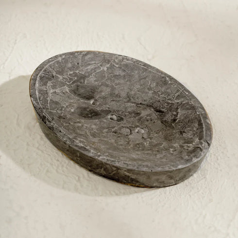 Black marble soap dish tray holder