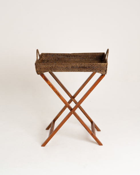 Rattan Butlers Tray - Dark Brown - Coastal Villa Homeware