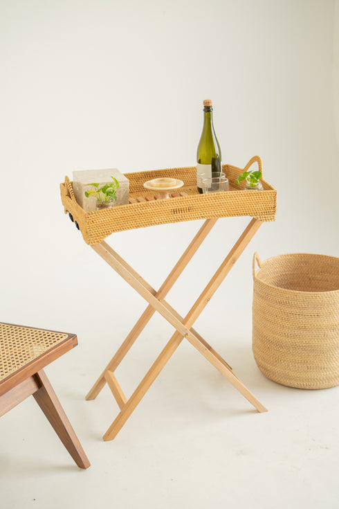 Rattan Butlers Tray - Natural - Coastal Villa Homeware