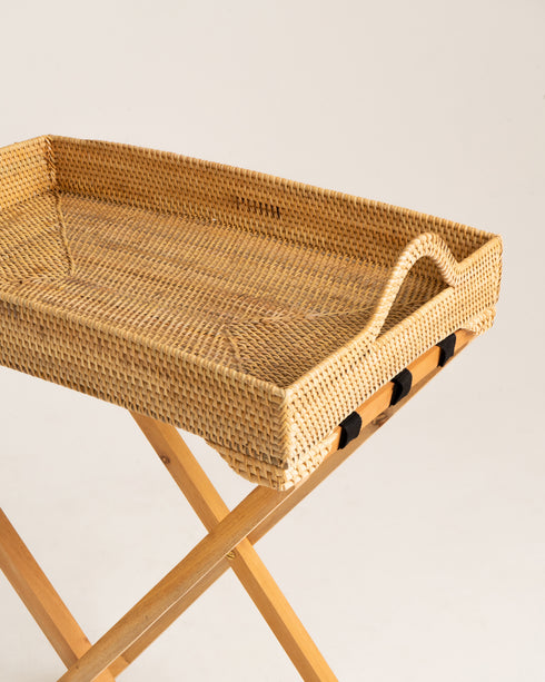 Rattan Butlers Tray - Natural - Coastal Villa Homeware