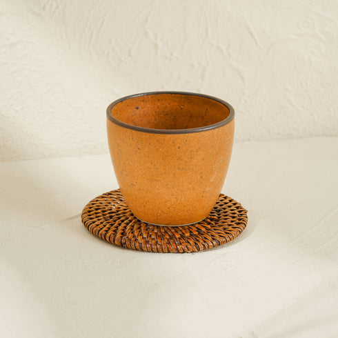 Rattan Coaster - Round Dark Brown - Coastal Villa Homeware