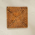 Dark Brown Square Rattan Coaster