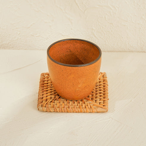 Rattan Square Coasters - Natural - Coastal Villa Homeware