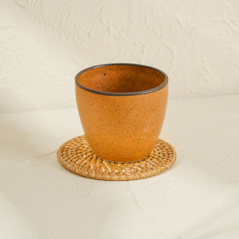 Round Rattan Coaster - Natural - Coastal Villa Homeware