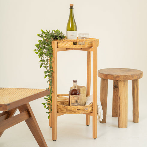 Round tier butler tray