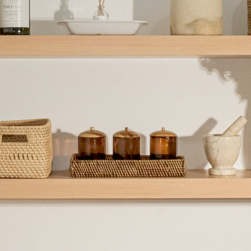 Amber Recycled Tumblr Glass - Coastal Villa Homeware