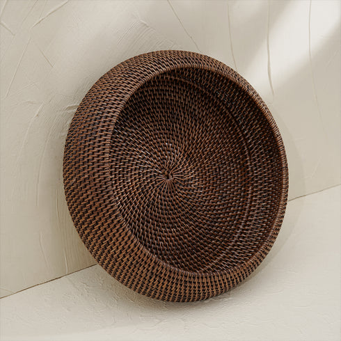 Large Fruit Bowl Woven Rattan in 4 Different Colours - Coastal Villa Homeware