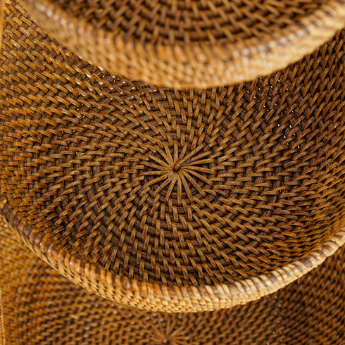 Close up of 3 tier hanging basket