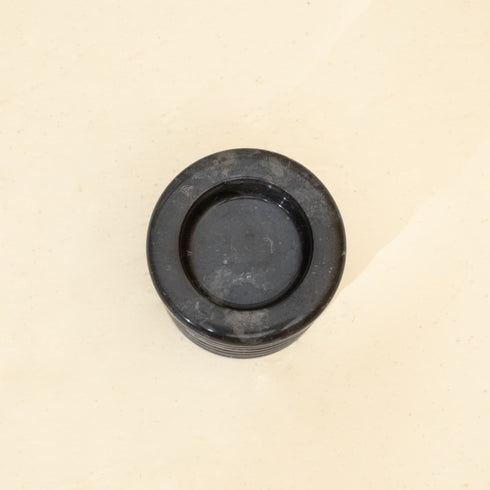 Marble candleholders-Spiral Tea Light in Beige and Black - Coastal Villa Homeware