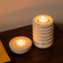 Marble candleholders-Spiral Tea Light in Beige and Black - Coastal Villa Homeware