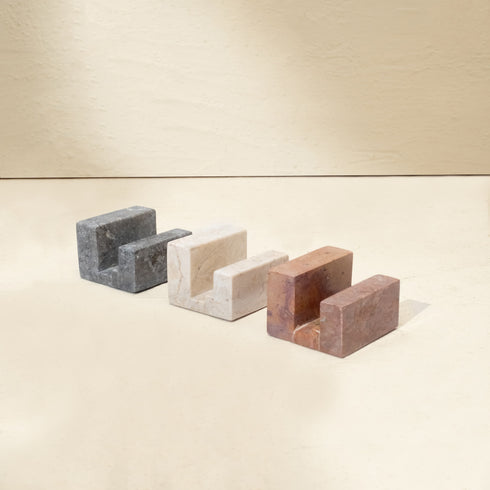Black marble file holder desk organiser genuine stone