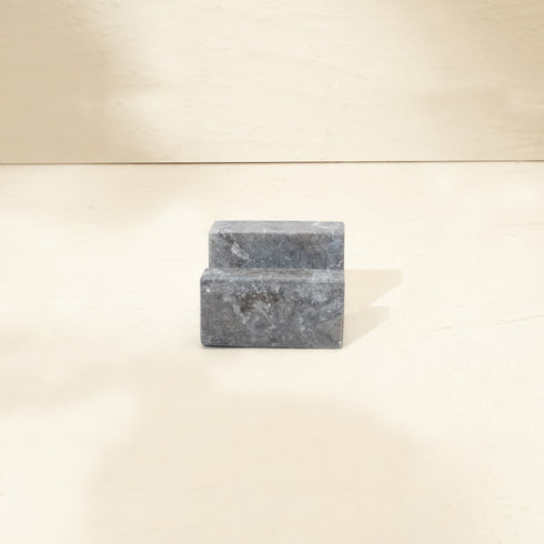 Marble business card holder beige styled desk organiser genuine stone