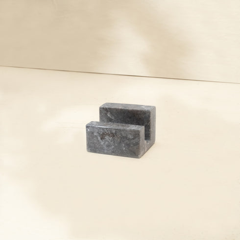 Red marble business card holder genuine stone desk accessory