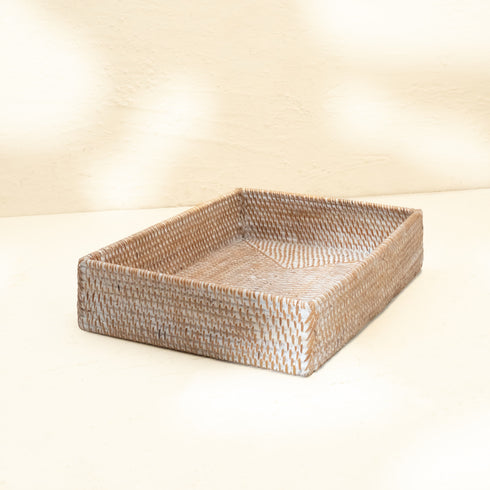 Rattan A4 Paper Tray - Coastal Villa Homeware