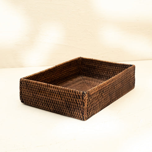 Rattan A4 Paper Tray - Coastal Villa Homeware