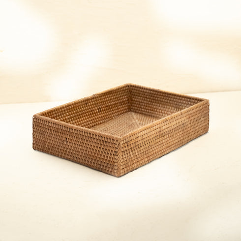 Rattan A4 Paper Tray - Coastal Villa Homeware