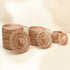 Rattan Spiral Canister Basket in 3 sizes - Coastal Villa Homeware