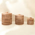 Rattan Spiral Canister Basket in 3 sizes - Coastal Villa Homeware